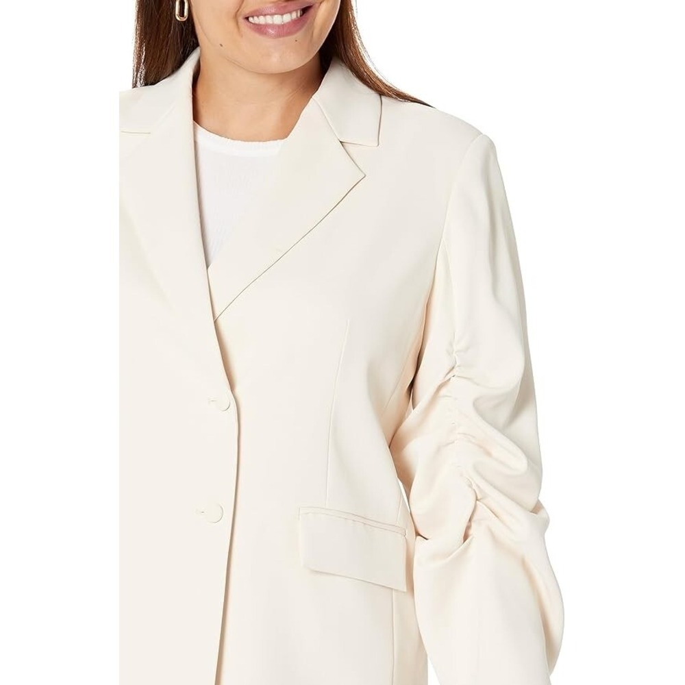 The Drop Women's Ruched Sleeve Blazer – Crème Brulee – Size XXL – NWT - Picture 3 of 4